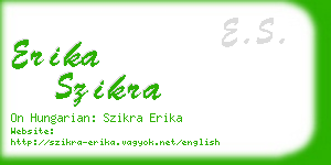 erika szikra business card